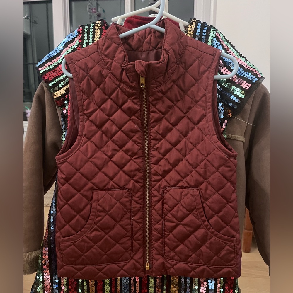 Old Navy Quilted Maroon Vest size 5T/5A